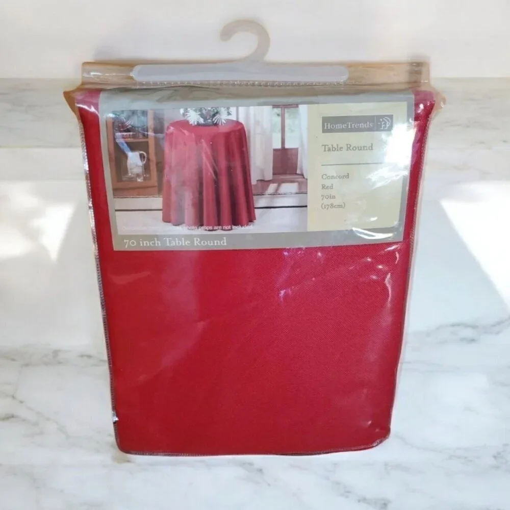 Vintage Concord Red‎ Round Tablecloth 70